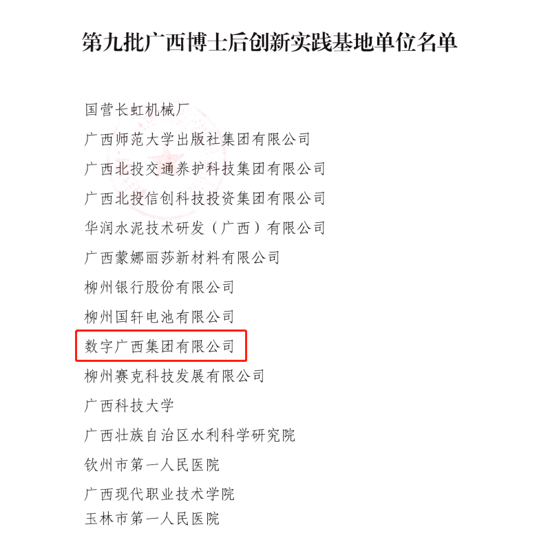 乐鱼电竞广西集团获批设立博士后创新实践基地”